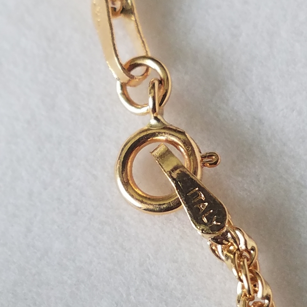 18k Italian Gold Rope Necklace - Picture 5 of 9